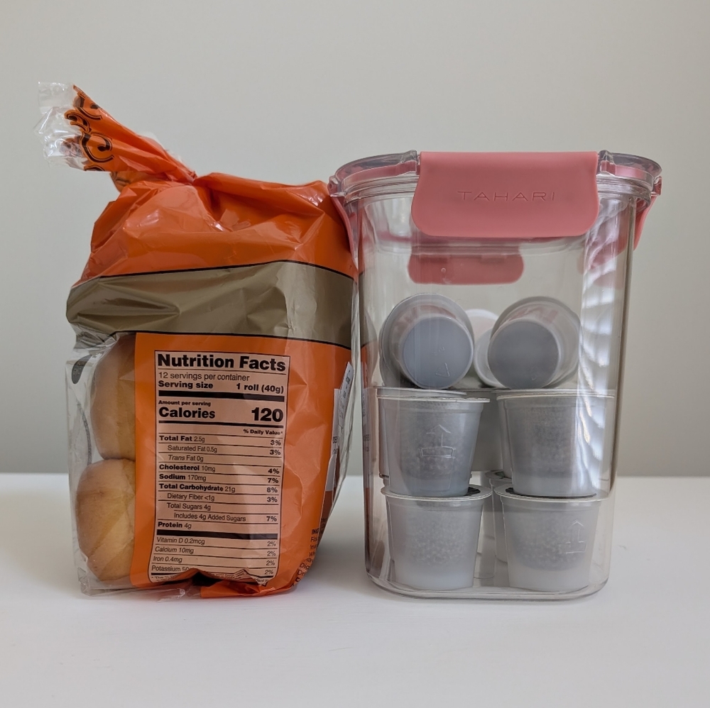 NEW Set 3 TAHARI Large Clear Food Storage Container Stackable BPA Free Snap Pink - Picture 11 of 14